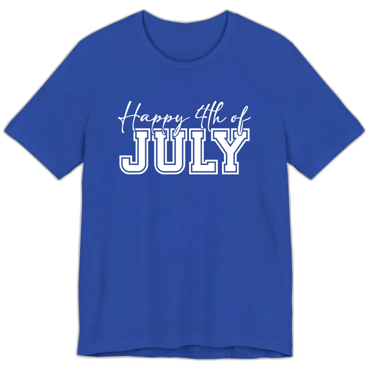 Happy 4th of July Patriotic Design Premium T-Shirt in True Royal