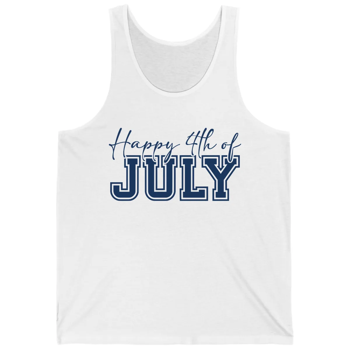 Happy 4th of July Patriotic Design Tank in White