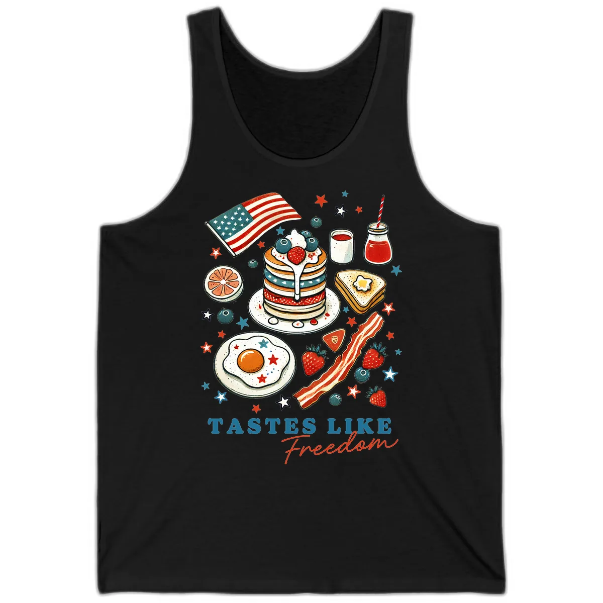 Patriotic Breakfast Tastes Like Freedom Tank in Black