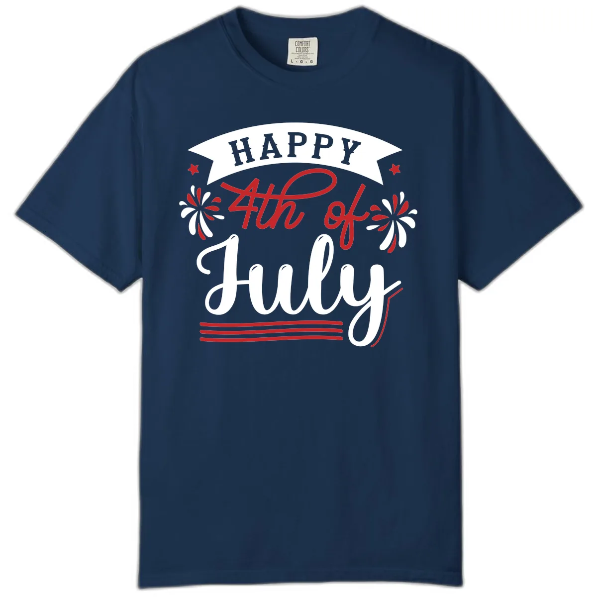 Happy Fourth Of July Celebration Design Comfort Color in Navy