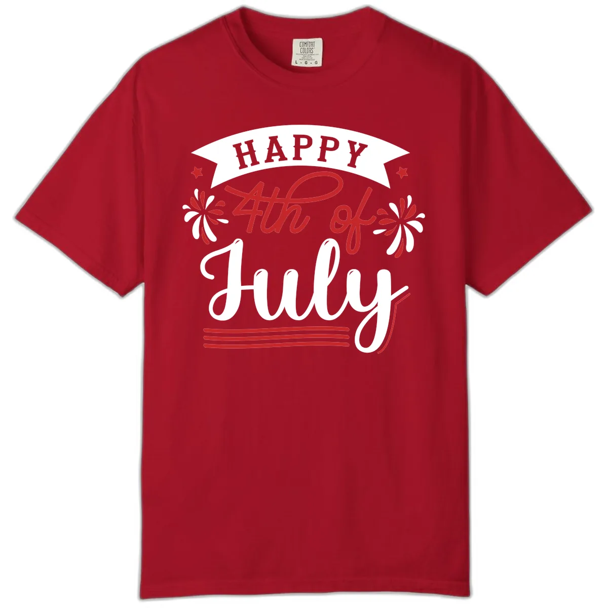 Happy Fourth Of July Celebration Design Comfort Color in Red