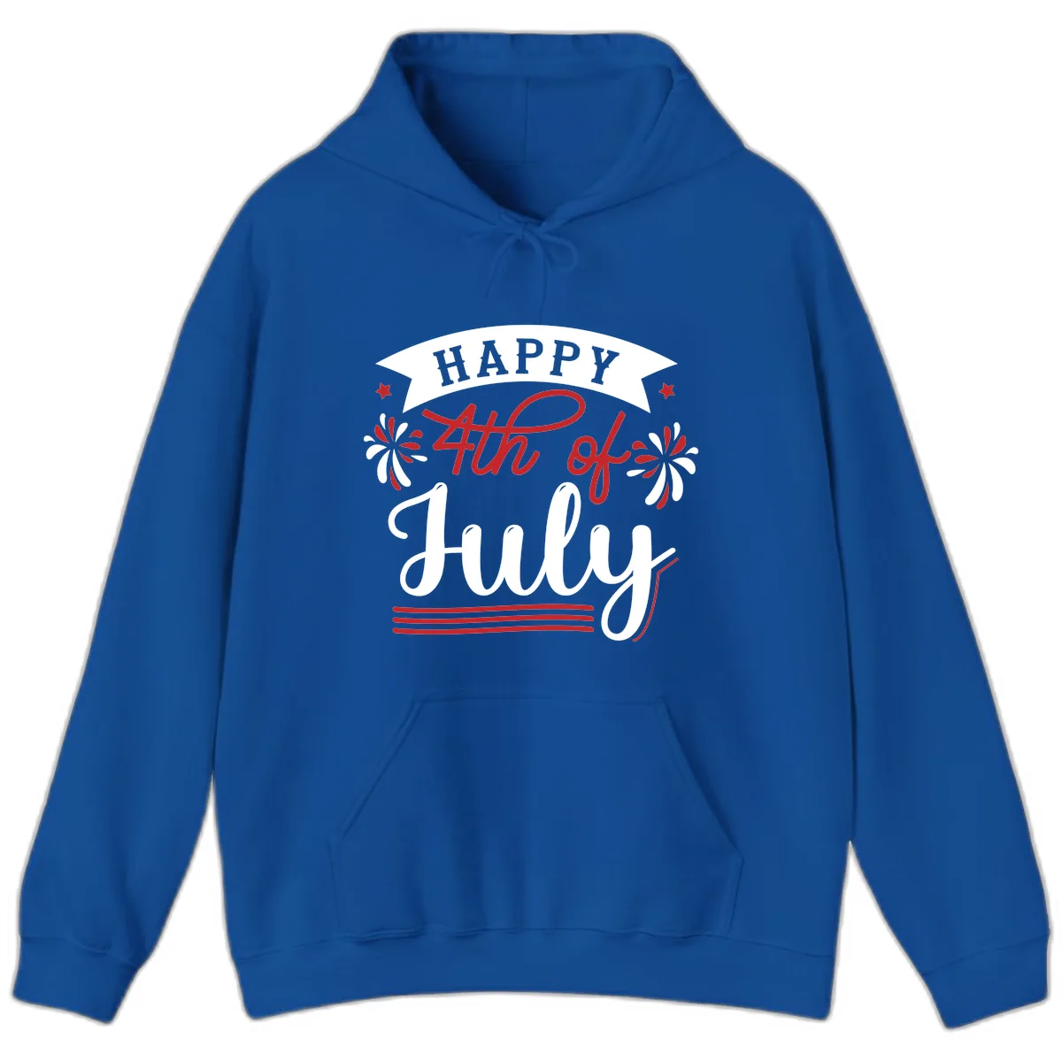 Happy Fourth Of July Celebration Design Hoodie in Royal
