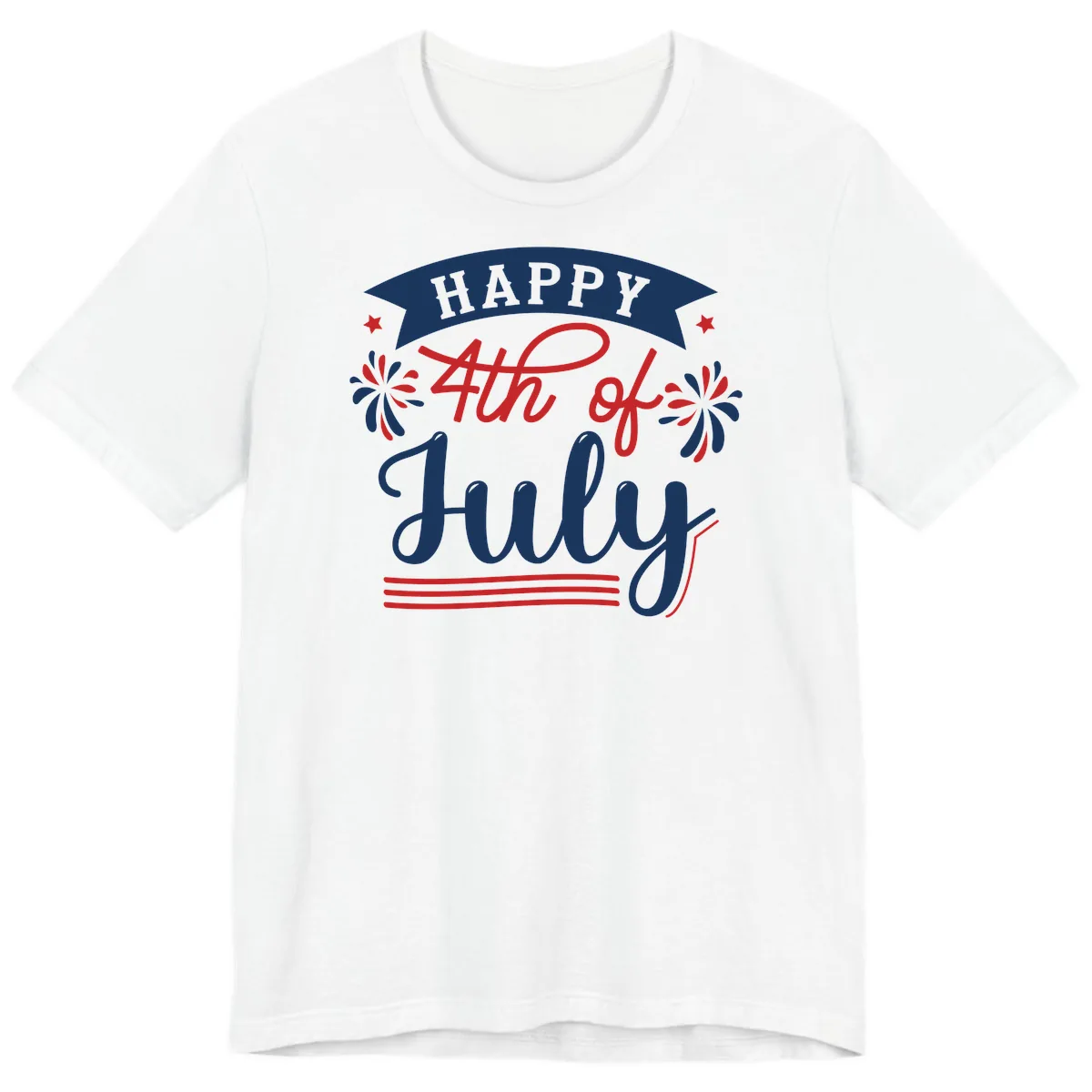 Happy Fourth Of July Celebration Design Premium T-Shirt in White