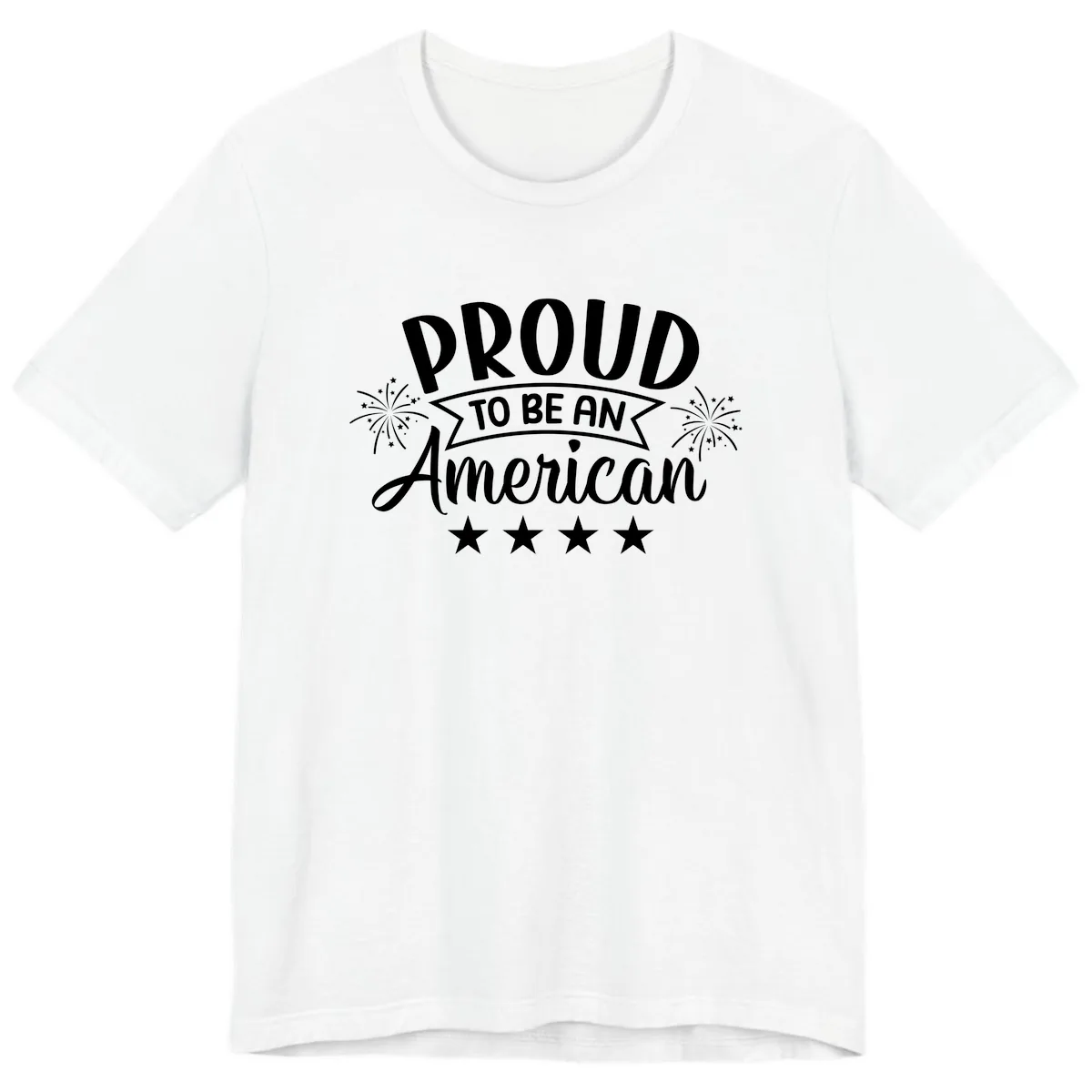 Proud To Be An American Fireworks Stars Premium T-Shirt in White