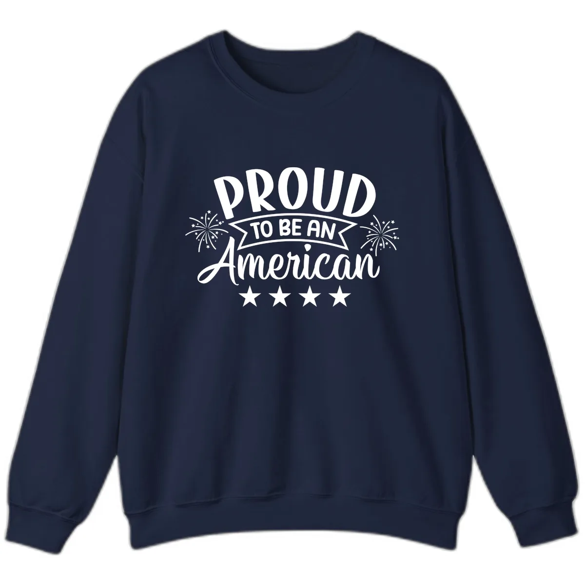 Proud To Be An American Fireworks Stars Sweatshirt in Navy