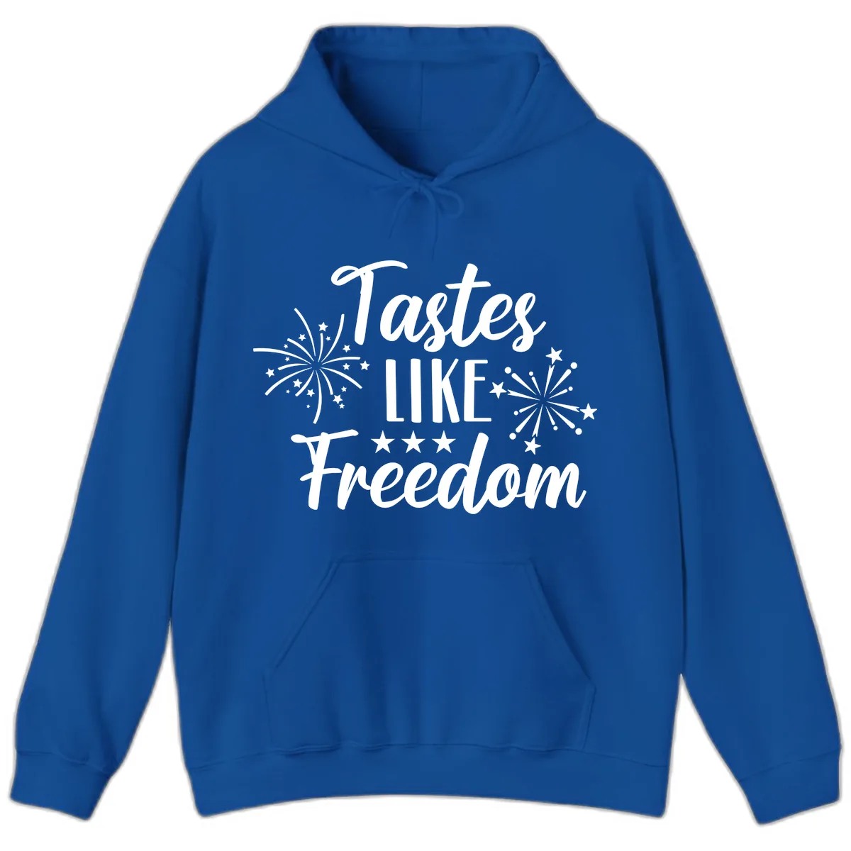 Tastes Like Freedom Fireworks Design Hoodie in Royal