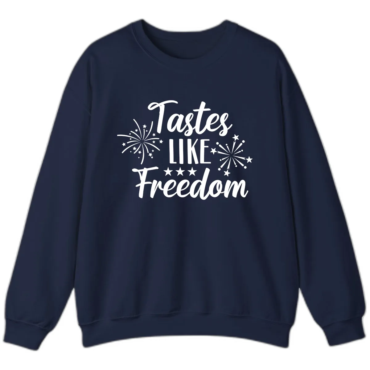 Tastes Like Freedom Fireworks Design Sweatshirt in Navy