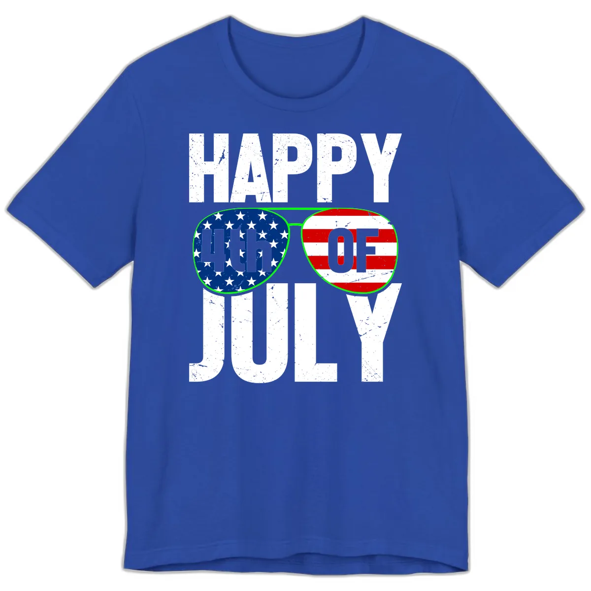 Happy Fourth Of July Sunglasses Flag Premium T-Shirt in True Royal
