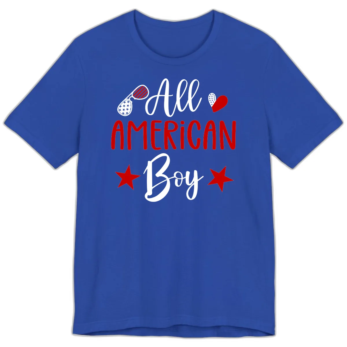 All American Boy Patriotic Fourth Of July Premium T-Shirt in True Royal