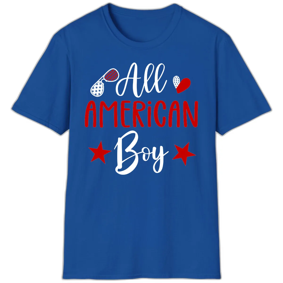 All American Boy Patriotic Fourth Of July T-Shirt in Royal