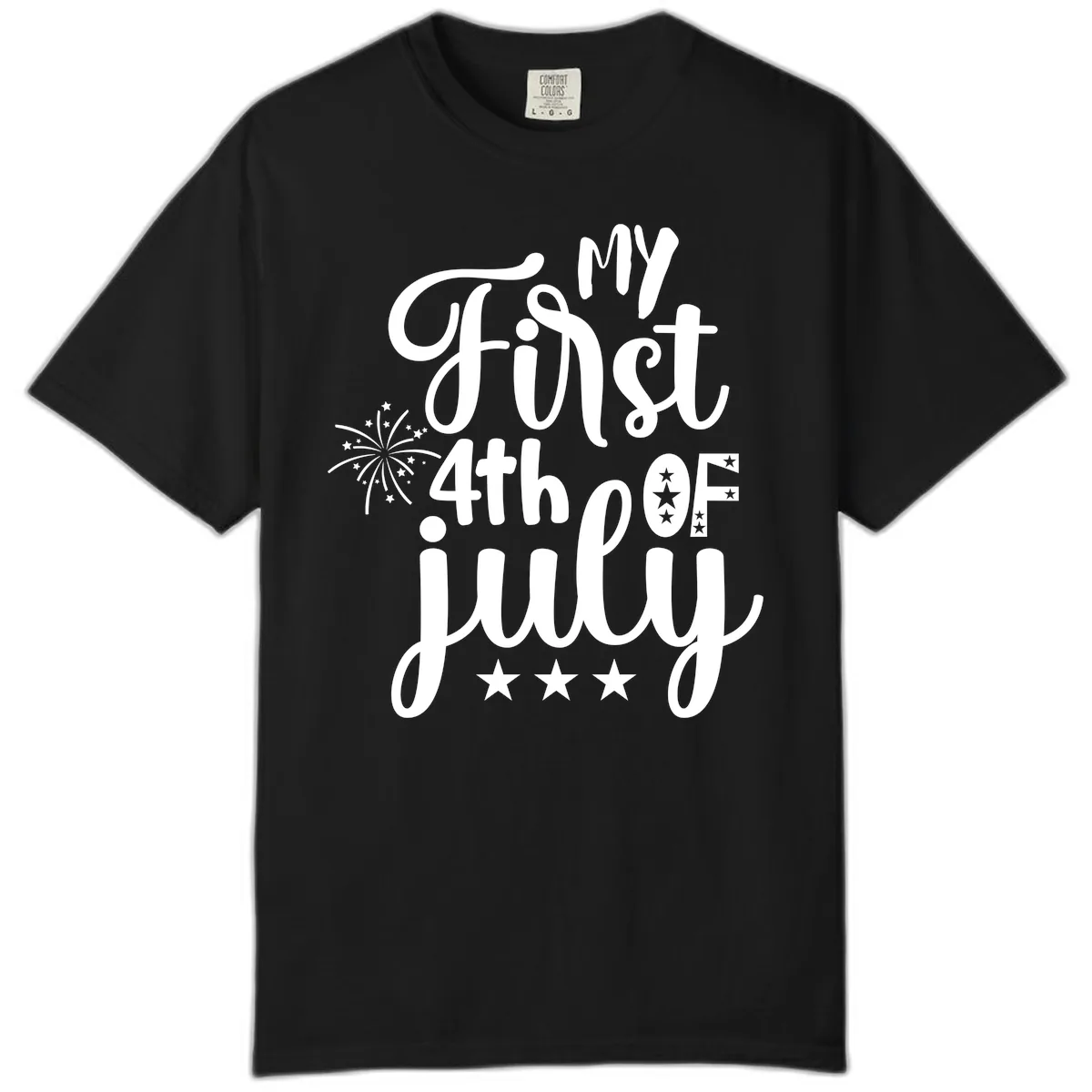 My First 4th Of July Celebration Comfort Color in Black