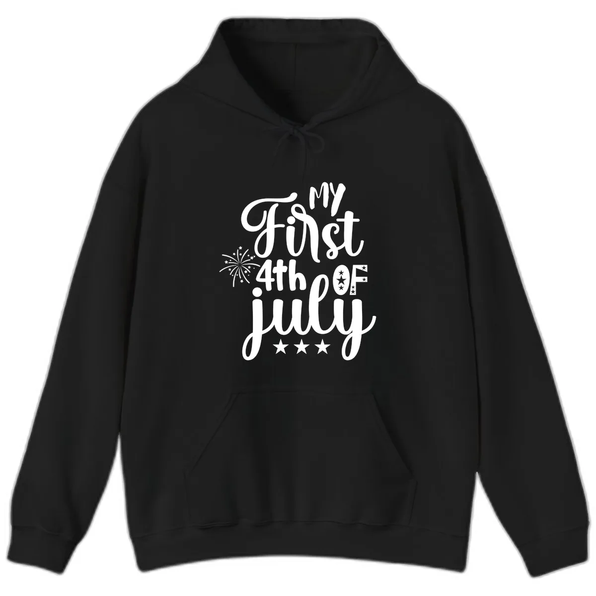 My First 4th Of July Celebration Hoodie in Black