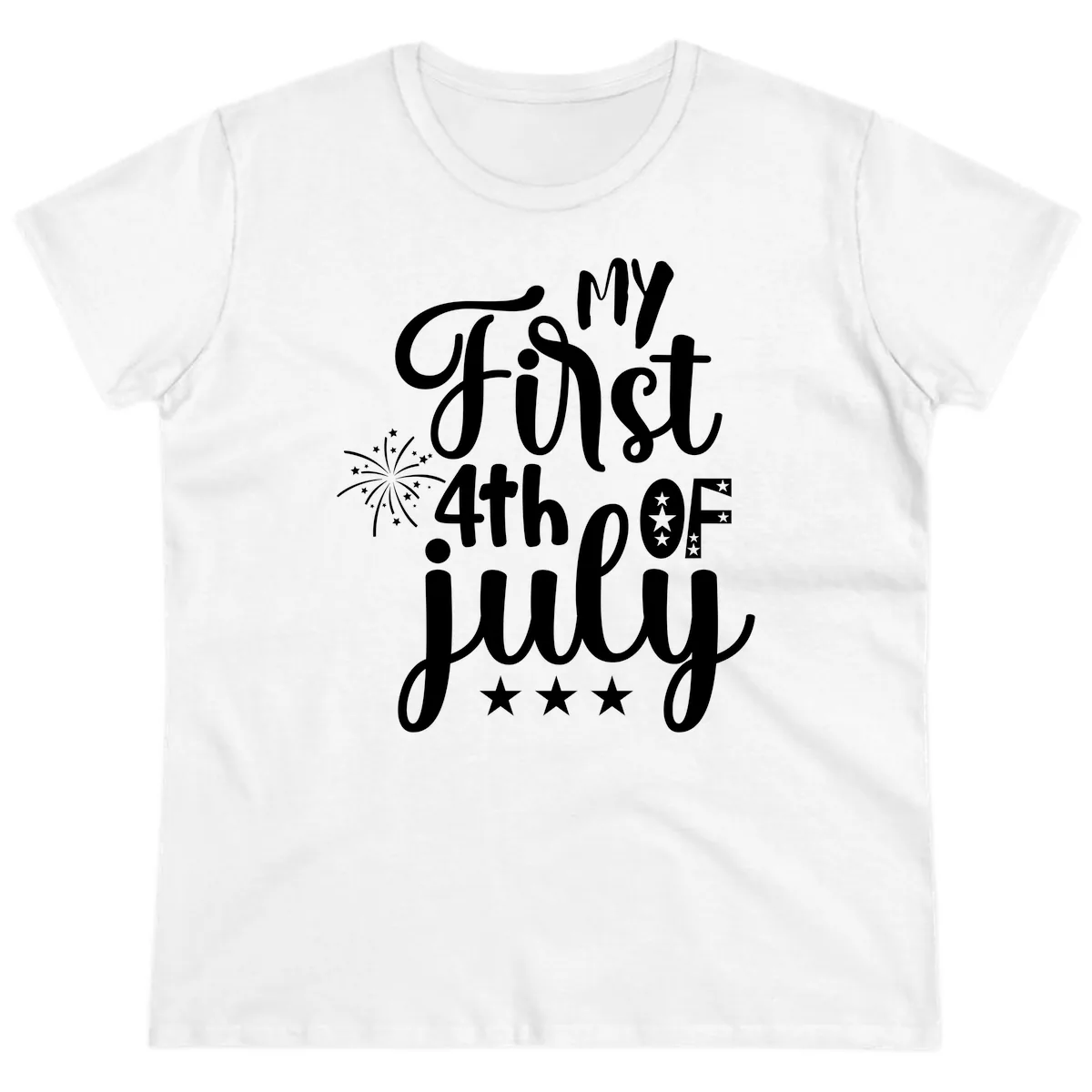 My First 4th Of July Celebration Ladies Tee in White