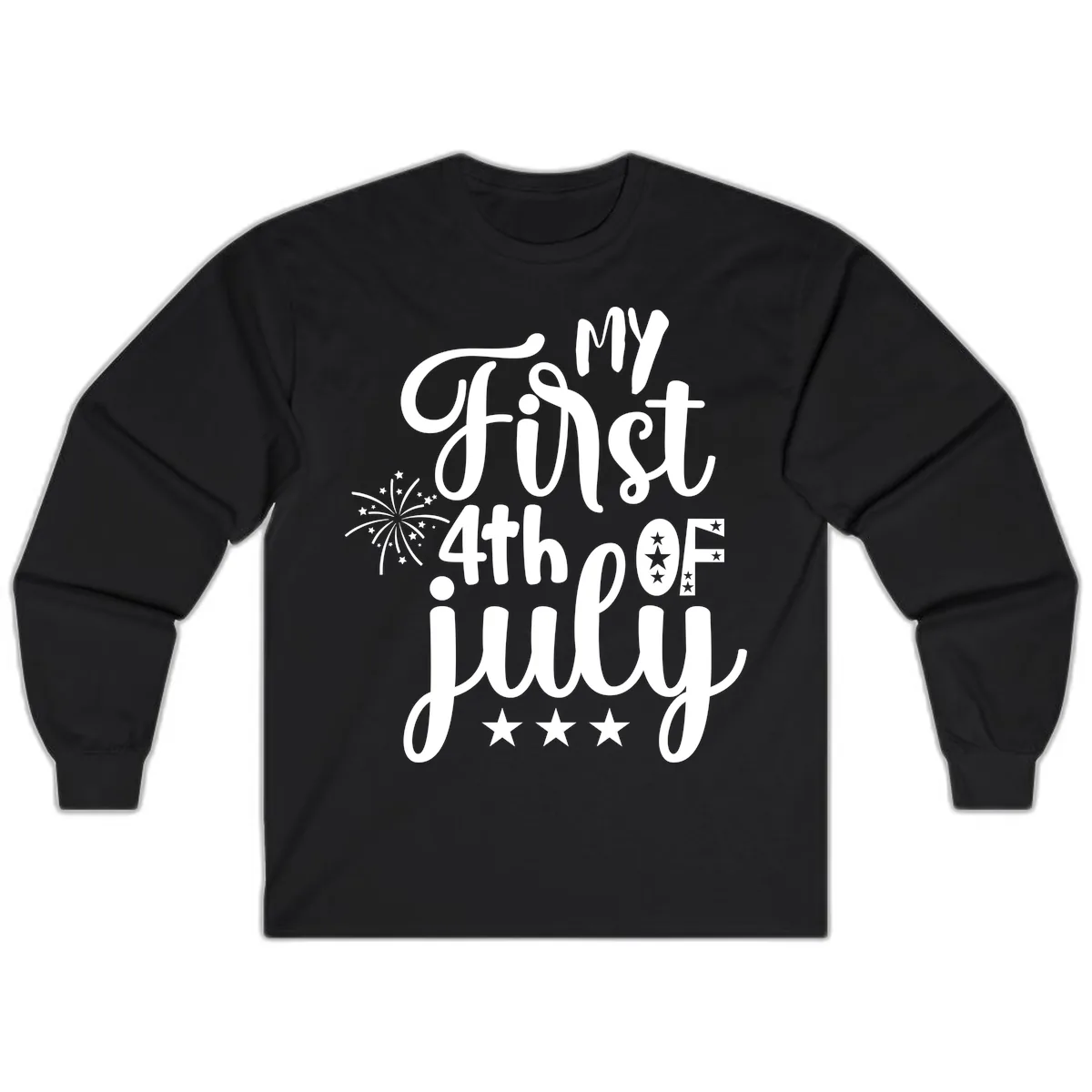 My First 4th Of July Celebration Long Sleeve in Black