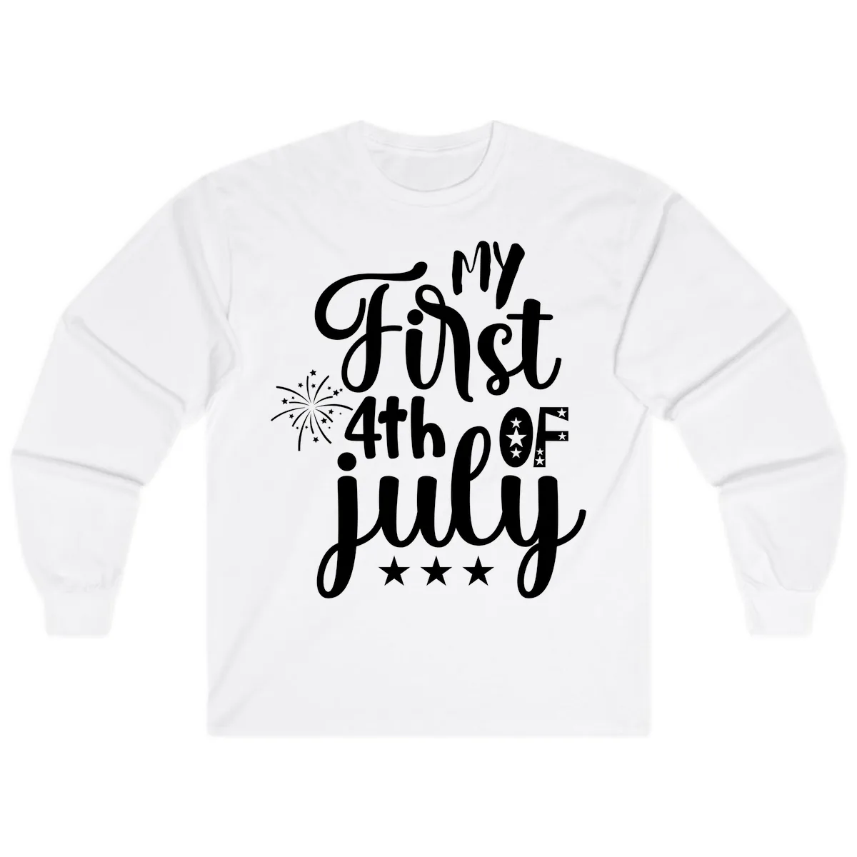 My First 4th Of July Celebration Long Sleeve in White