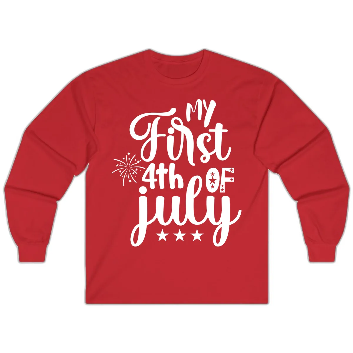 My First 4th Of July Celebration Long Sleeve in Red