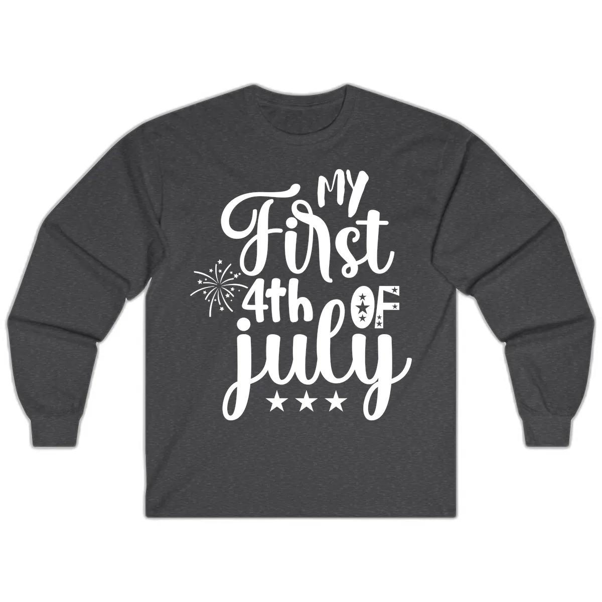 My First 4th Of July Celebration Long Sleeve in Dark Heather