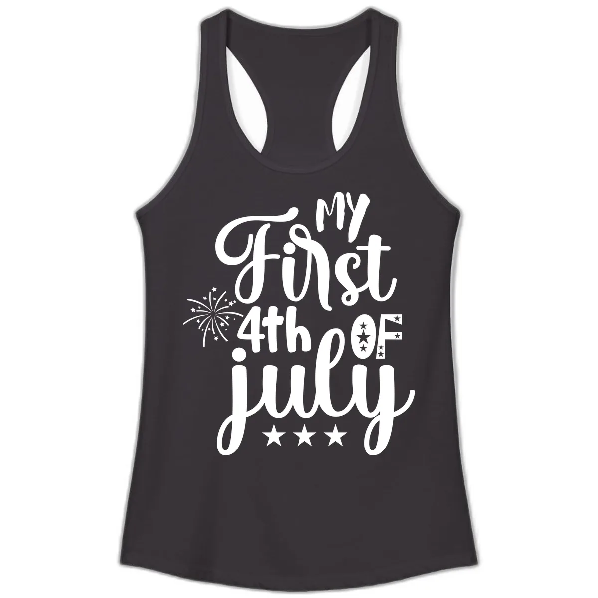 My First 4th Of July Celebration Ladies Tank in Black