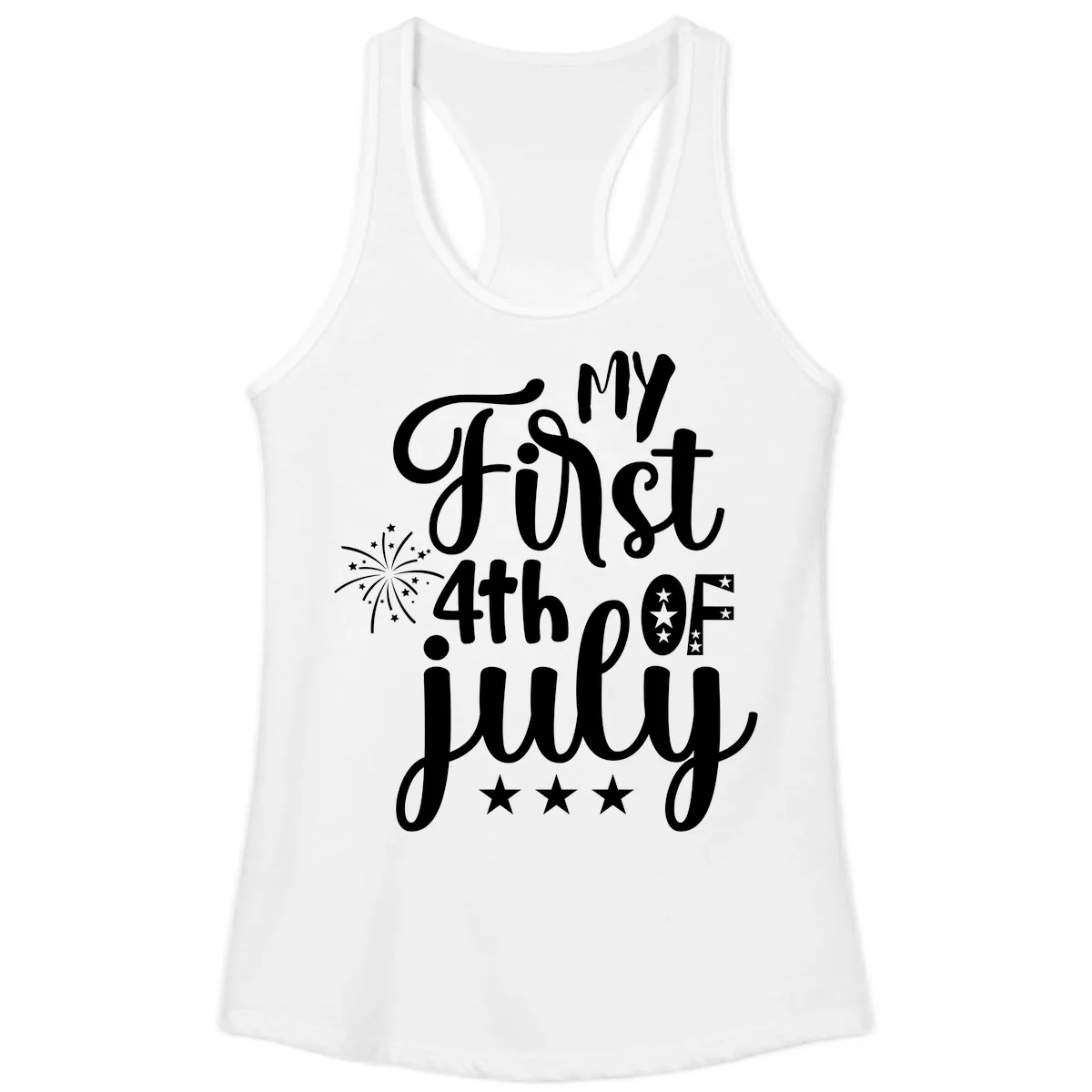 My First 4th Of July Celebration Ladies Tank in White