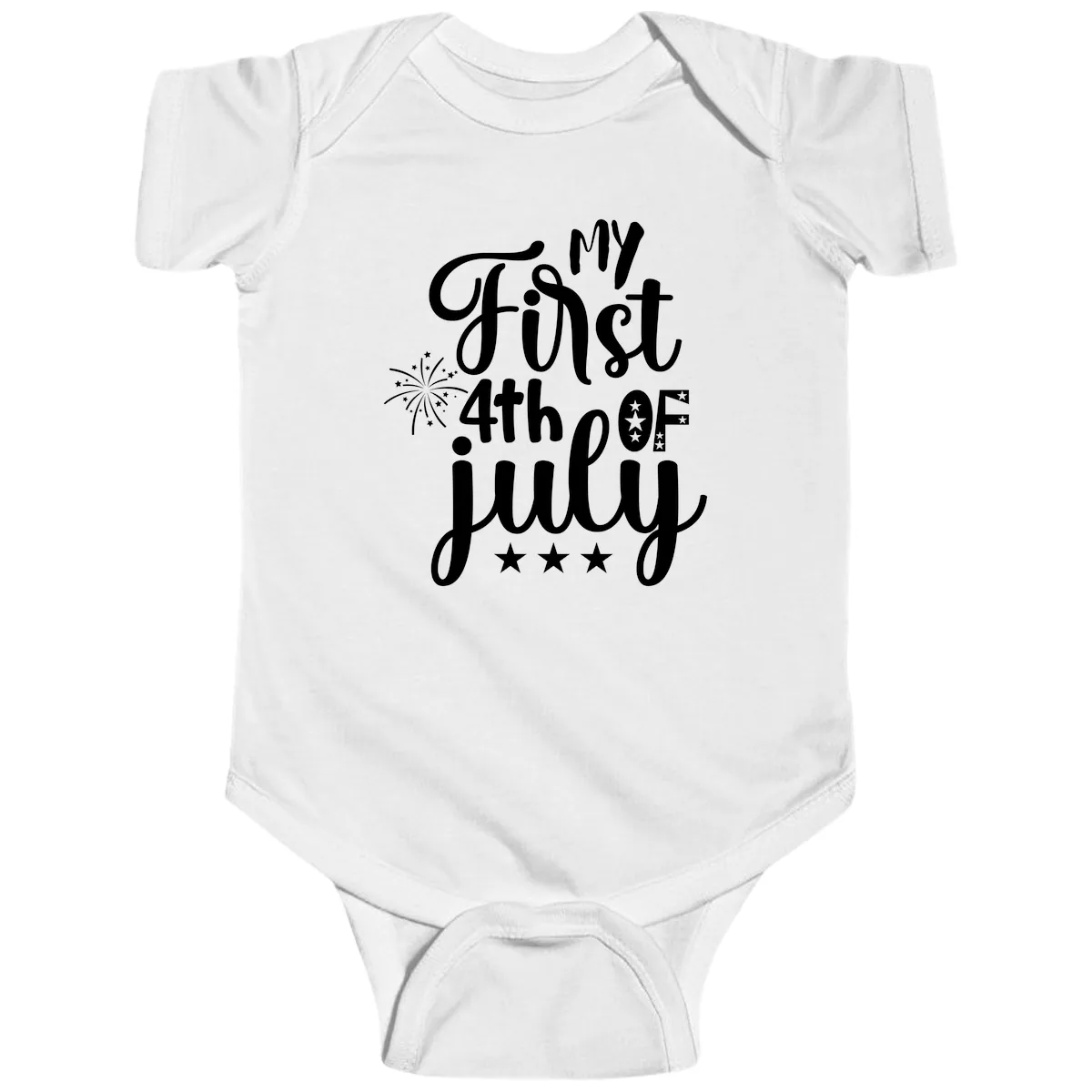 My First 4th Of July Celebration Baby Onesie in White