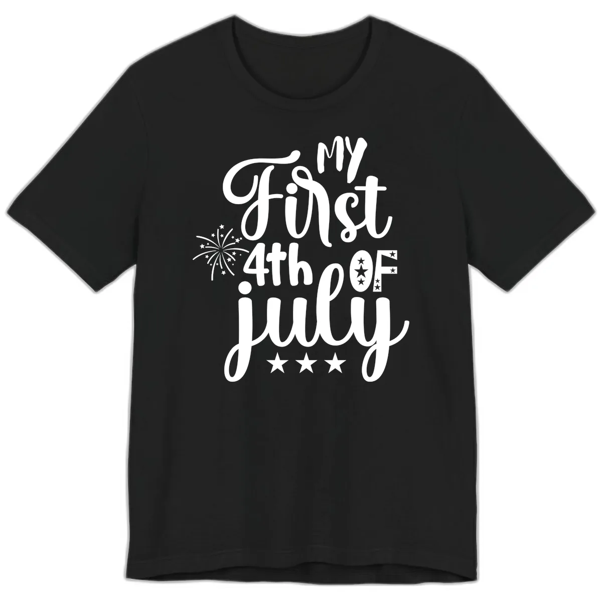 My First 4th Of July Celebration Premium T-Shirt in Black
