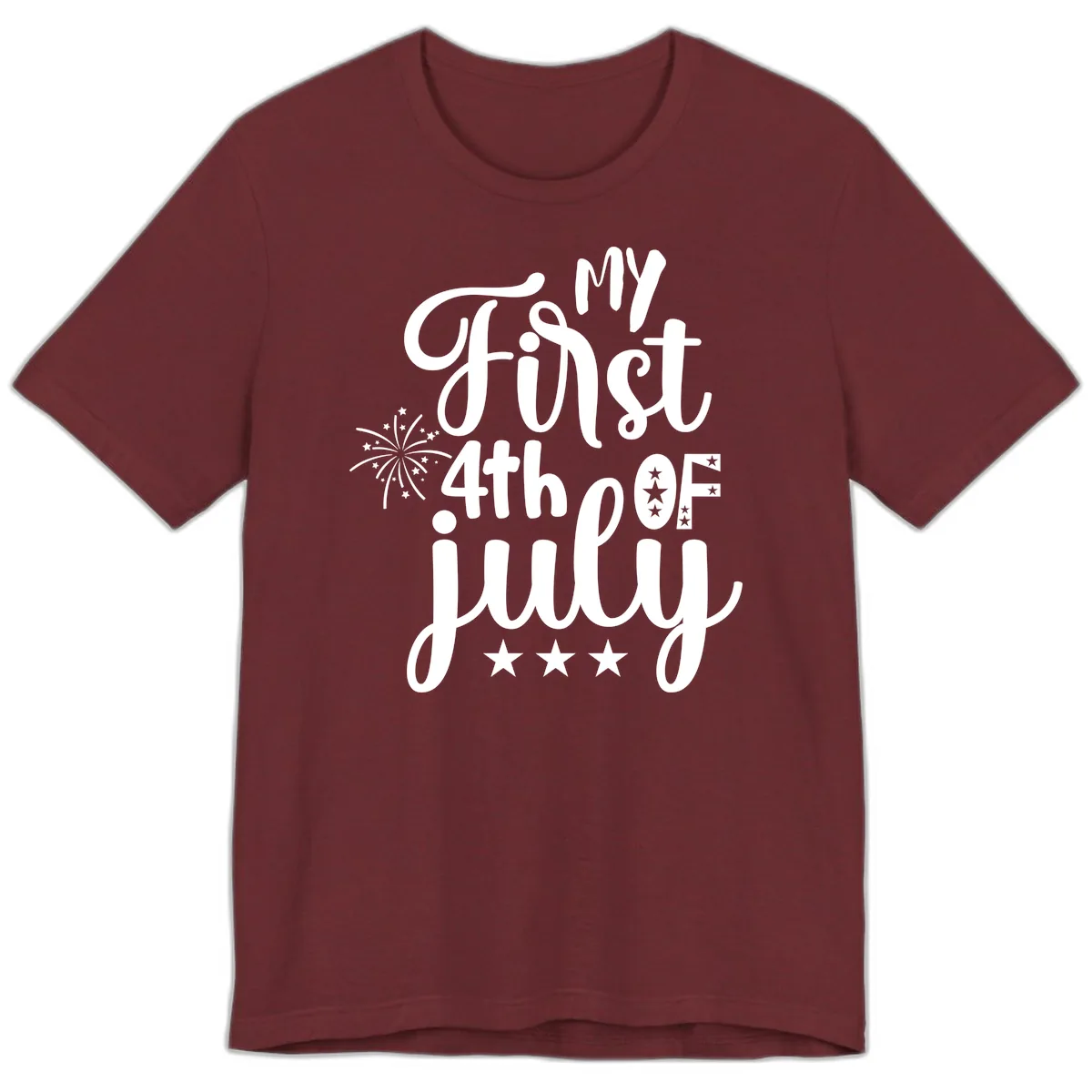 My First 4th Of July Celebration Premium T-Shirt in Heather Cardinal