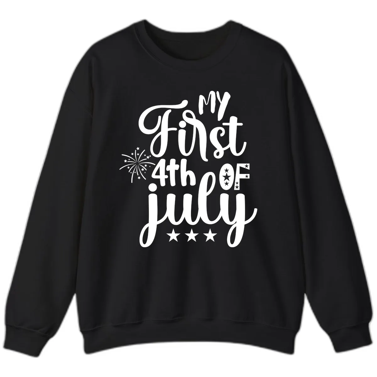My First 4th Of July Celebration Sweatshirt in Black