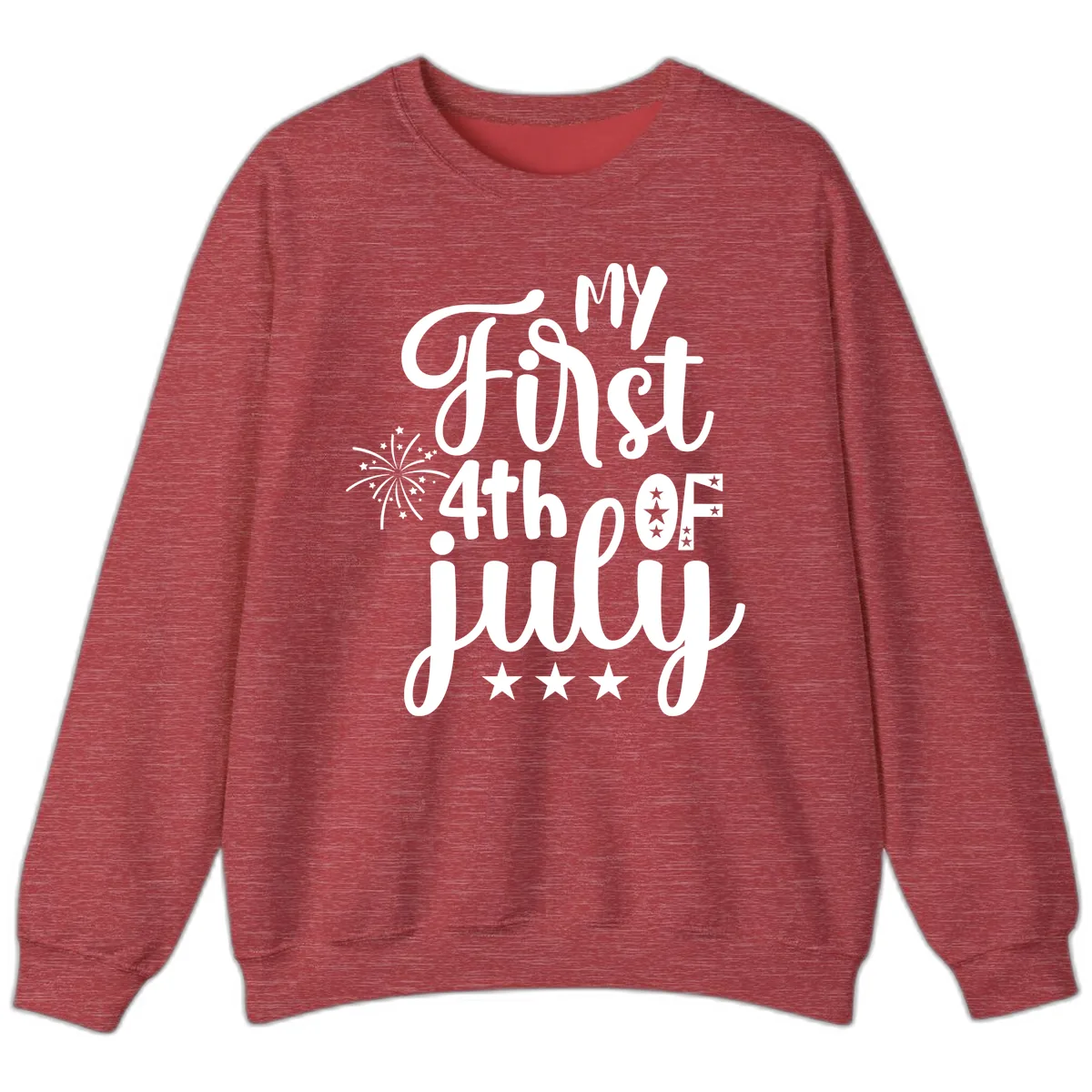 My First 4th Of July Celebration Sweatshirt in Heather Scarlet Red