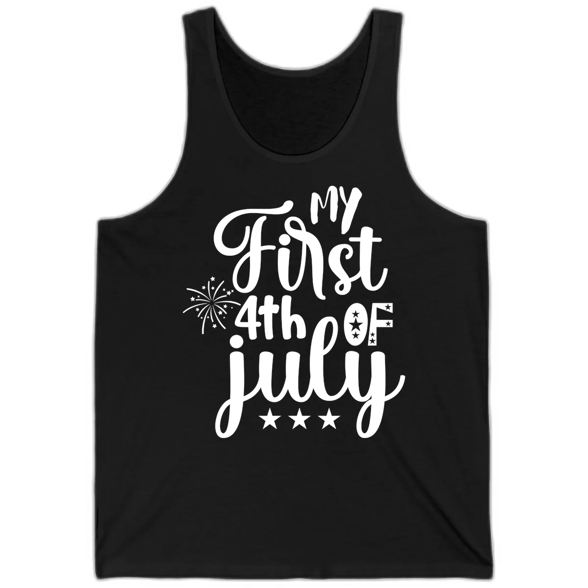 My First 4th Of July Celebration Tank in Black