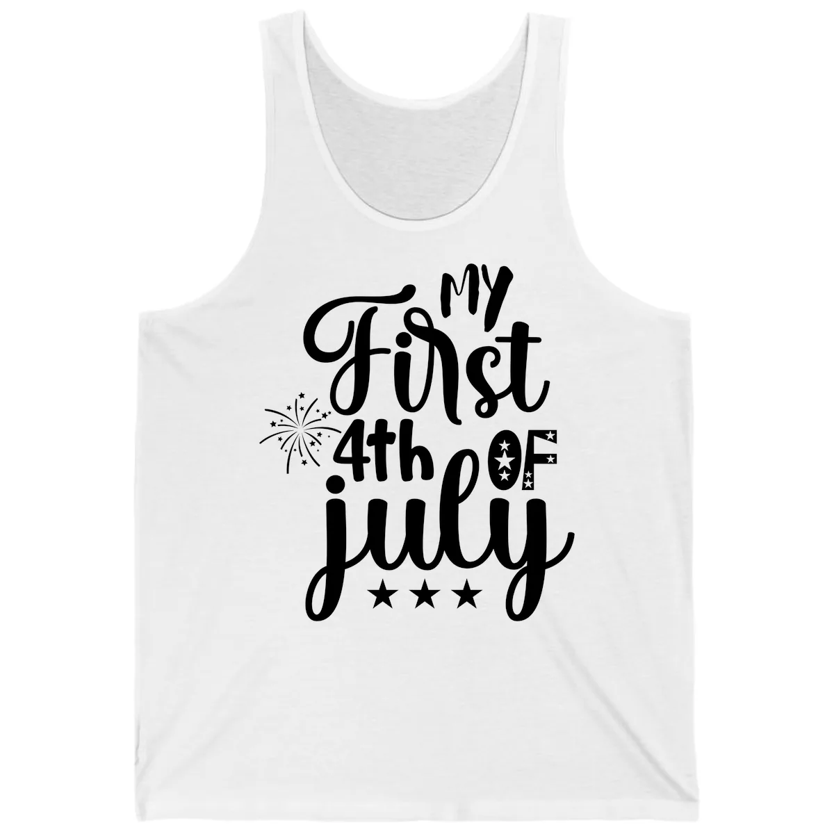 My First 4th Of July Celebration Tank in White