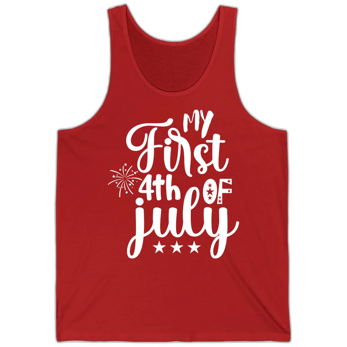 My First 4th Of July Celebration Tank in Red
