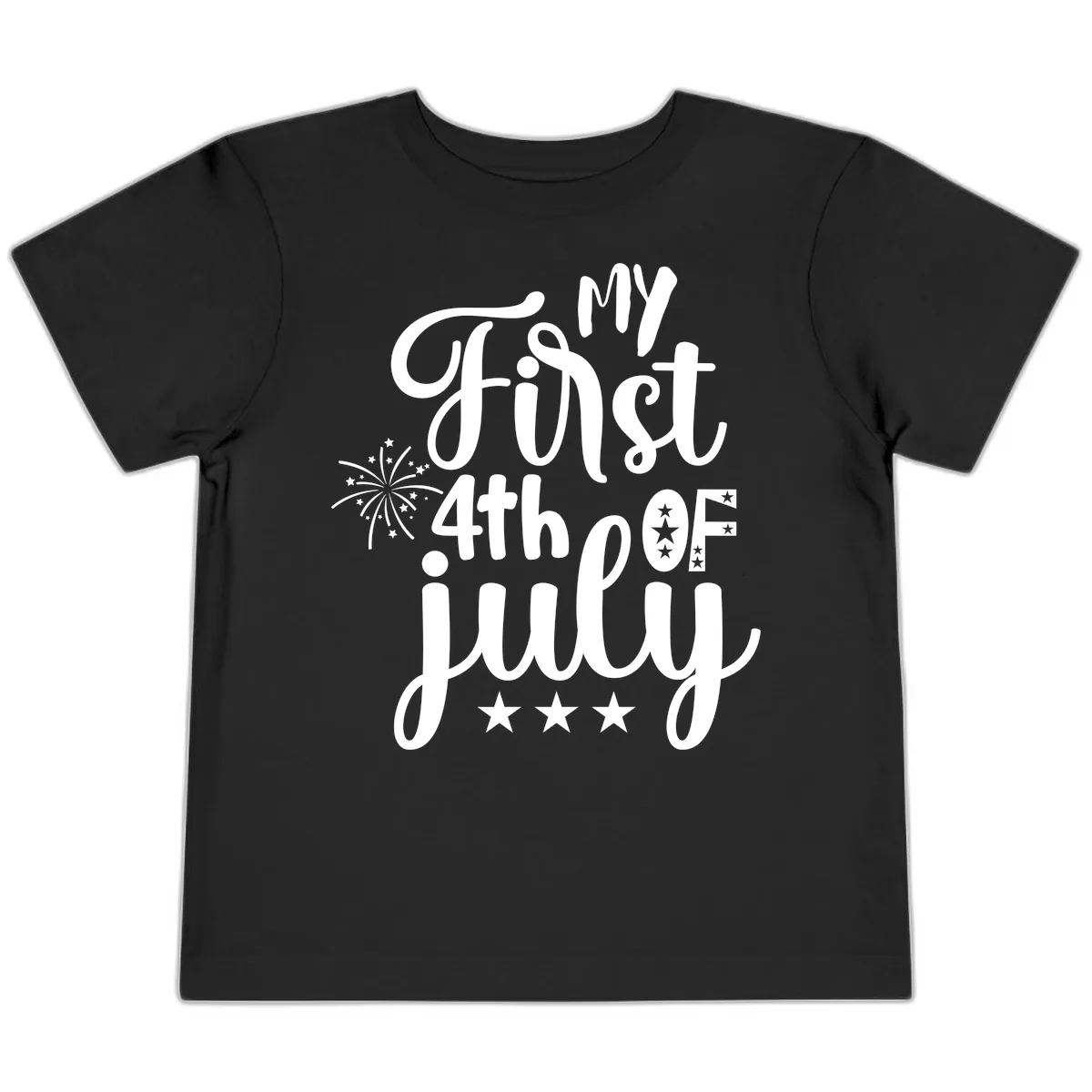 My First 4th Of July Celebration Toddler T-Shirt in Black