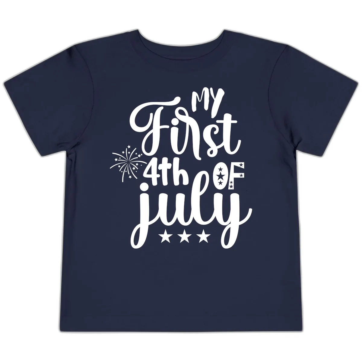 My First 4th Of July Celebration Toddler T-Shirt in Navy