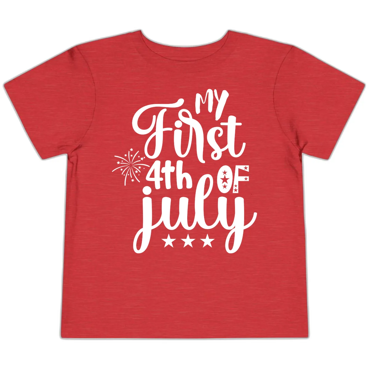My First 4th Of July Celebration Toddler T-Shirt in Heather Red