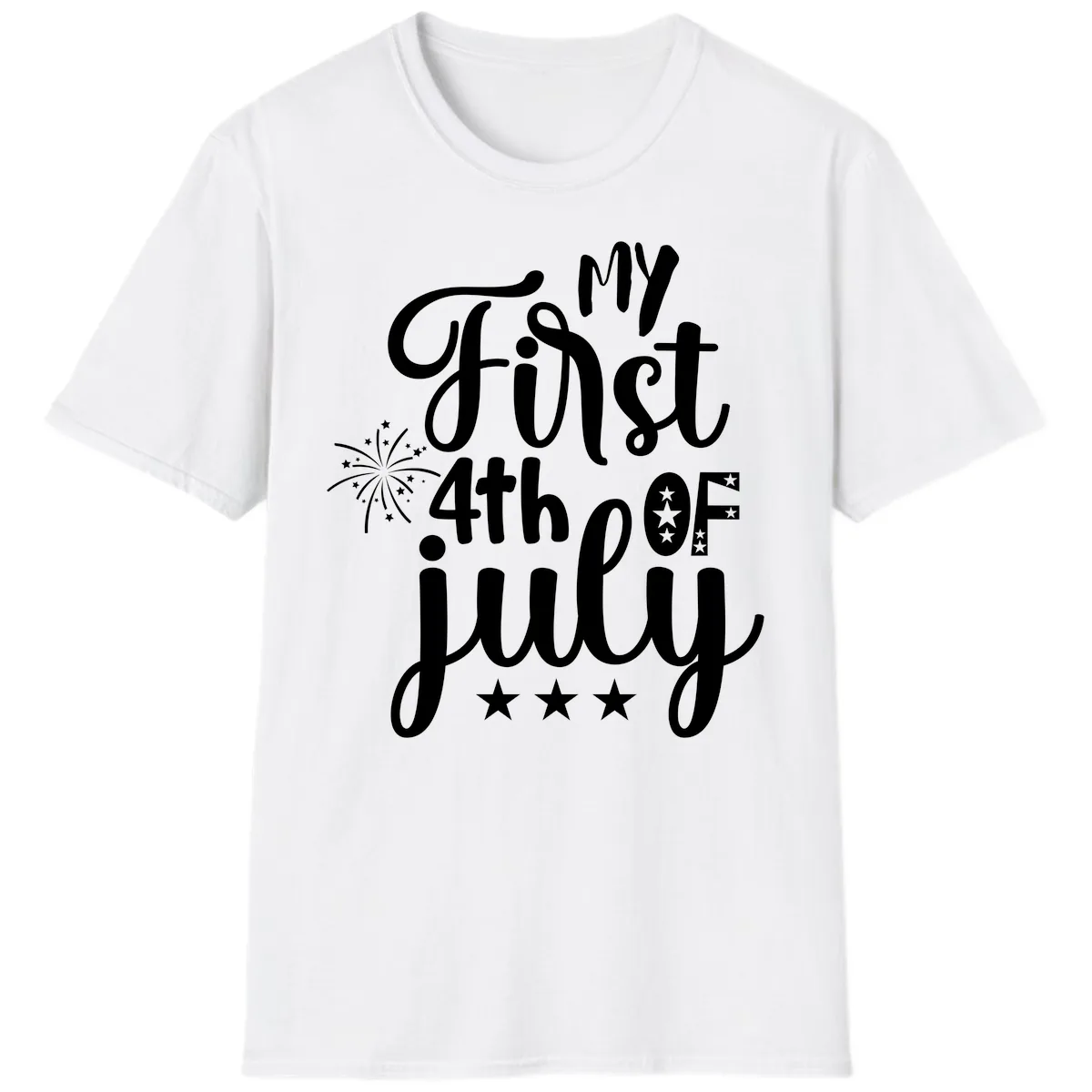 My First 4th Of July Celebration T-Shirt in White