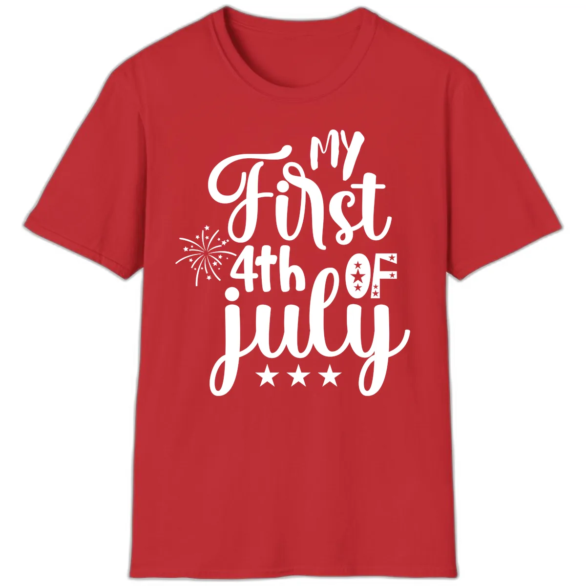 My First 4th Of July Celebration T-Shirt in Red