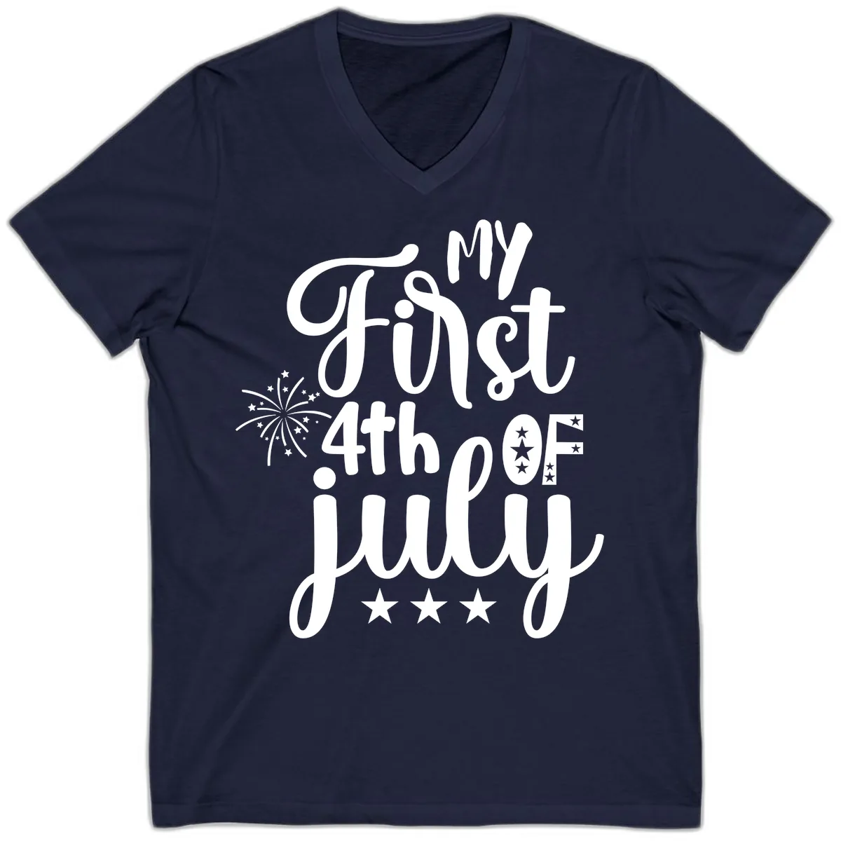 My First 4th Of July Celebration V-Neck in Navy