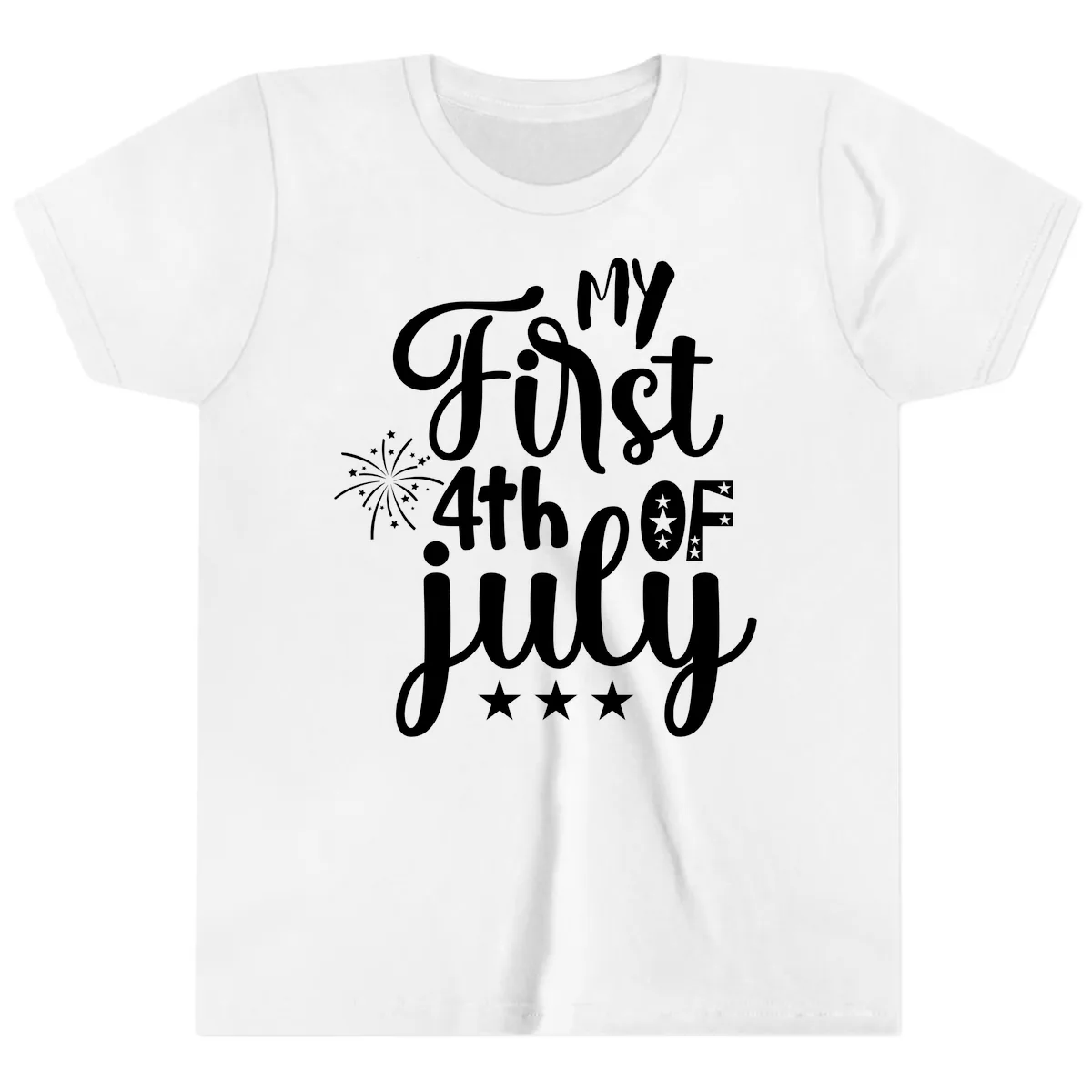 My First 4th Of July Celebration Youth T-Shirt in White