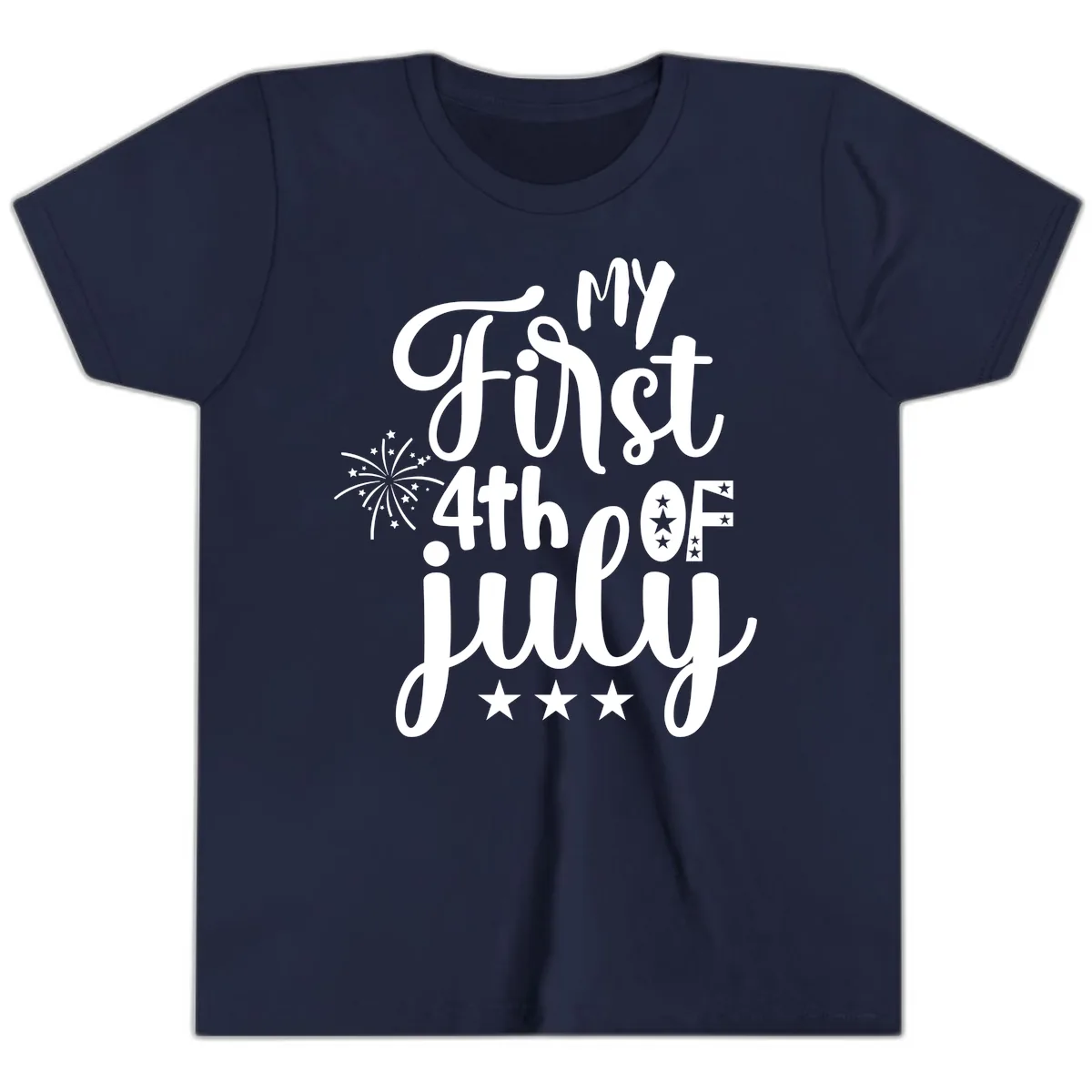 My First 4th Of July Celebration Youth T-Shirt in Navy