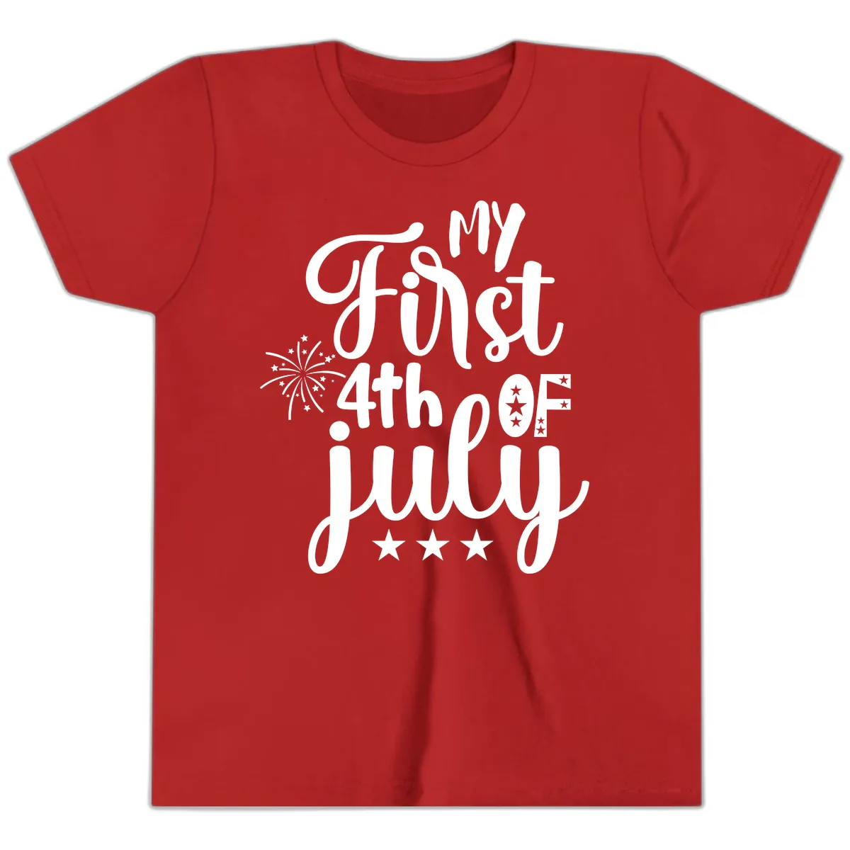 My First 4th Of July Celebration Youth T-Shirt in Red