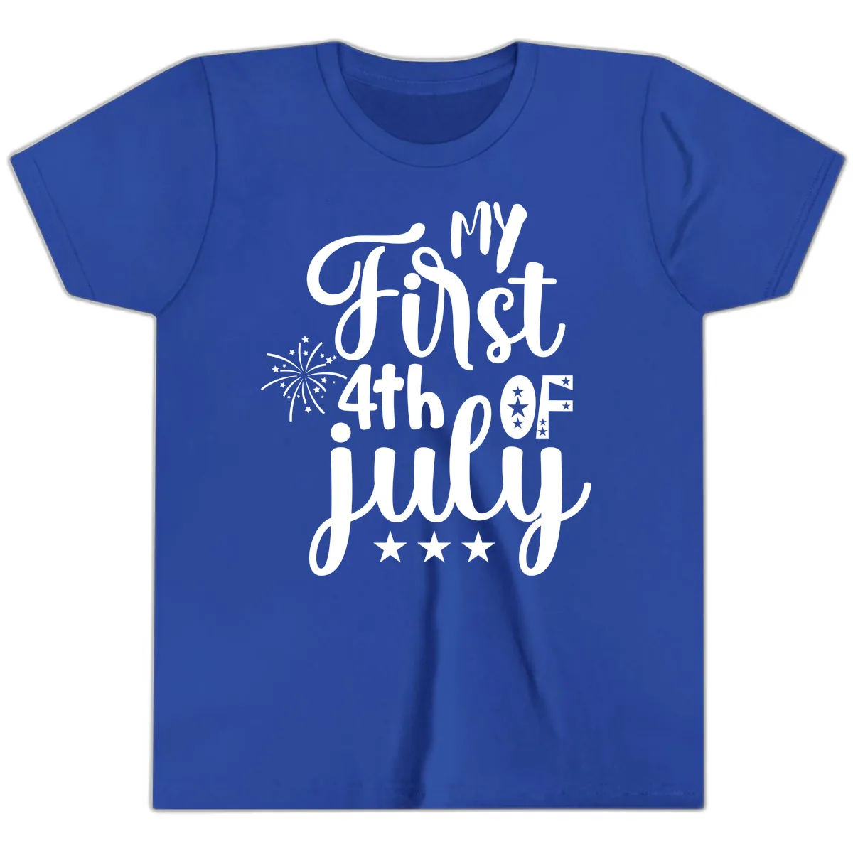 My First 4th Of July Celebration Youth T-Shirt in True Royal