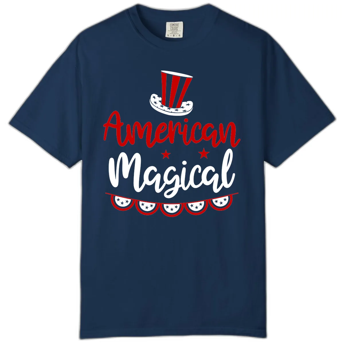 American Magical Patriotic Hat Bunting Comfort Color in Navy