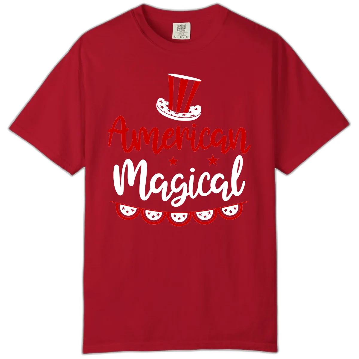 American Magical Patriotic Hat Bunting Comfort Color in Red