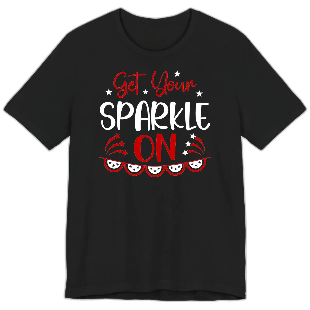 Get Your Sparkle On Patriotic Design Premium T-Shirt in Black