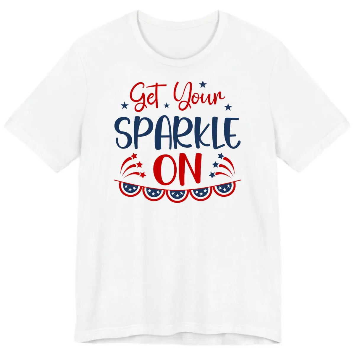 Get Your Sparkle On Patriotic Design Premium T-Shirt in White