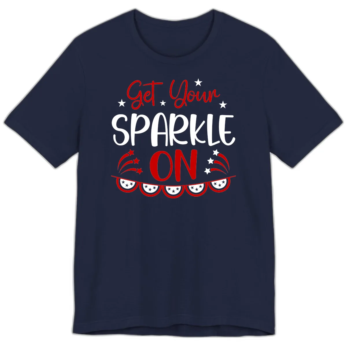 Get Your Sparkle On Patriotic Design Premium T-Shirt in Navy
