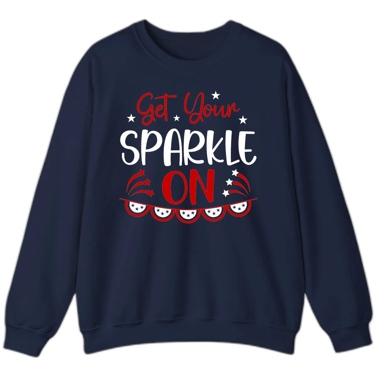 Get Your Sparkle On Patriotic Design Sweatshirt in Navy