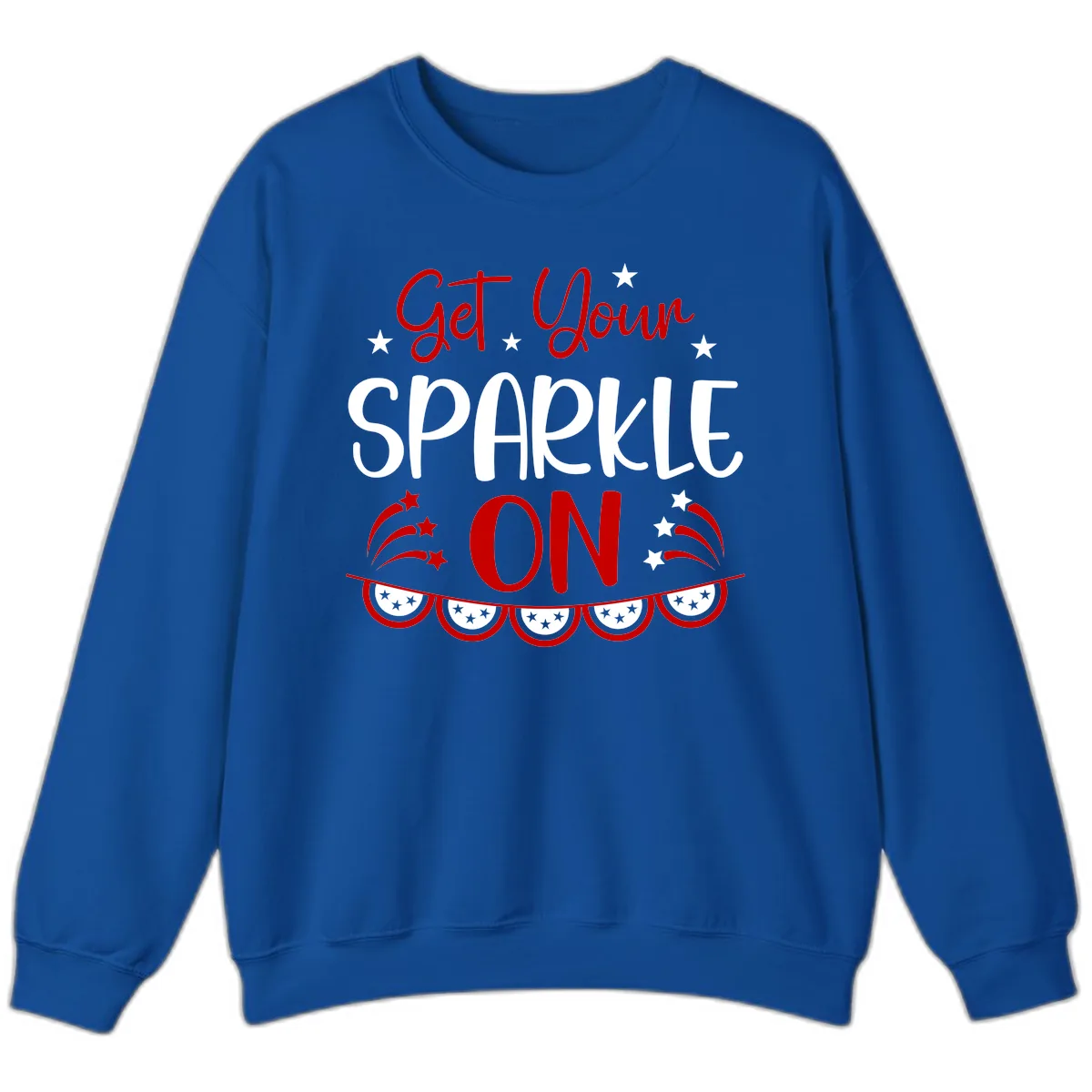 Get Your Sparkle On Patriotic Design Sweatshirt in Royal