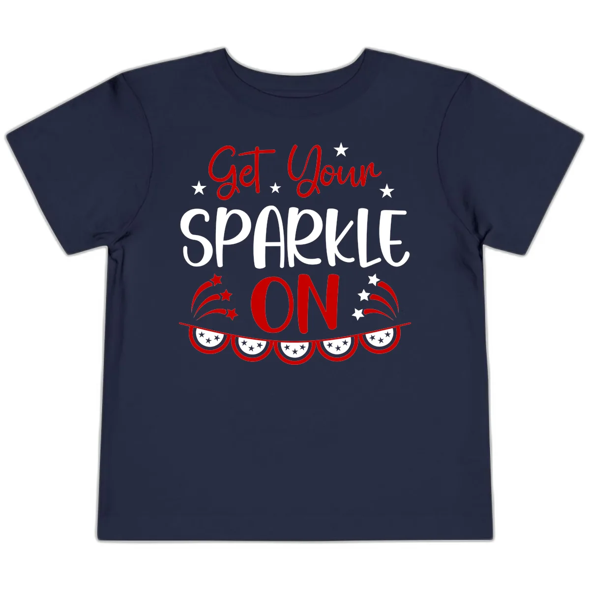 Get Your Sparkle On Patriotic Design Toddler T-Shirt in Navy