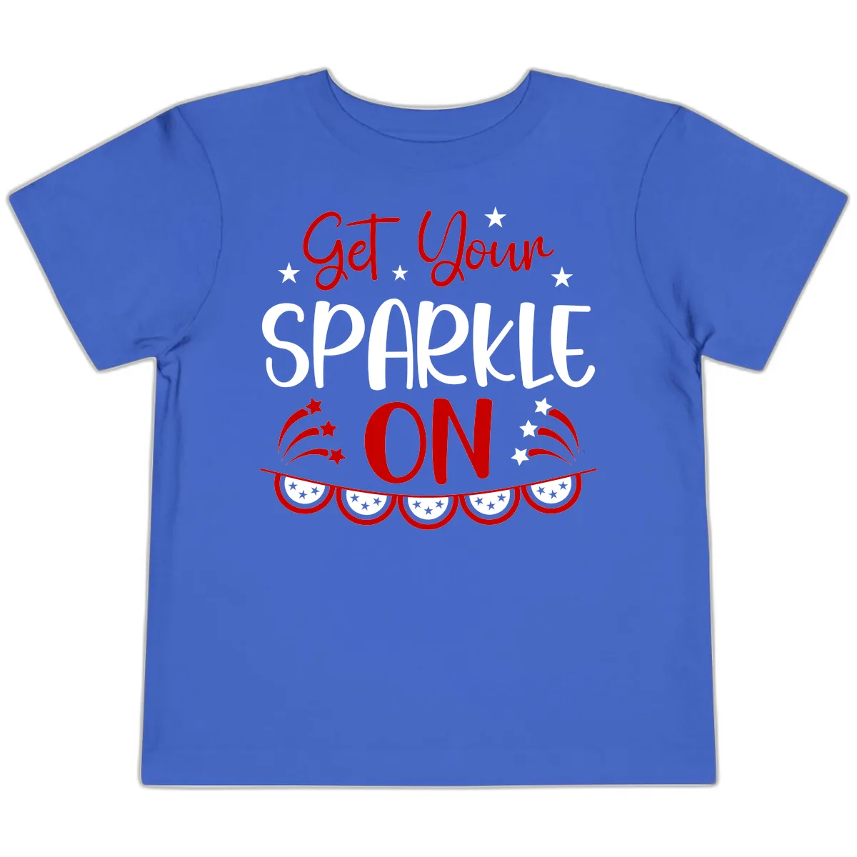 Get Your Sparkle On Patriotic Design Toddler T-Shirt in True Royal